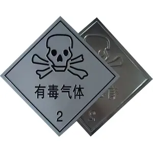 Serigrafia identificazione acrilica gas tossico sostanze biochimiche identificazione di sostanze nocive segni di sicurezza di pericolo
