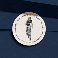 Sous-verres en papier absorbant ronds et carrés économiques pour boissons, sous-verres en papier absorbant 80pt pour hôtels et resorts