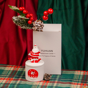 Vela Aromática con Aroma a Papá Noel de Yu Huan, Cilindro de Fragancia Navideña, Decoración Navideña, Regalo - Product Image 3