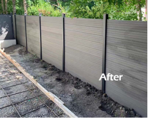 Panneaux de clôture en bois et plastique, 100 pièces, clôture écologique facile à installer, bon marché, anti-uv - Product Image 2