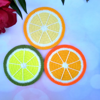 Gebreide Beach Party Decor Handgemaakte Gehaakte Vruchten Coaster