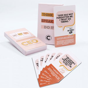 Jeu de cartes d'affirmations positives roses personnalisées avec impression sur mesure, cartes d'affirmation quotidiennes pour jeunes mamans - Product Image 2