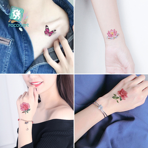 88 Diversi Adesivi Temporanei di Bellezza e Moda con Fiori di Rosa e Farfalle per Tatuaggi sulla Schiena per Ragazze e Donne - Product Image 6