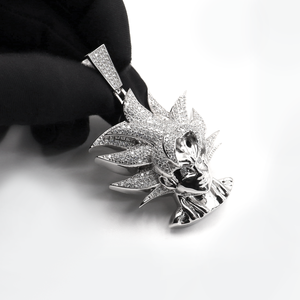 Colgante personalizado de Plata de Ley 925 con diseño de <span class=keywords><strong>Goku</strong></span>, collar de Bola de Dragón con diseño de DBZ Saiyan Hip hop, regalo para él - Product Image 4