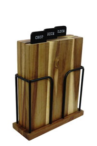 Wooden Iron Wire Reinforced Small Rectangle Kitchenware Cutting Board Set Meat/Fruit/<b>Vegetable</b>/Fish <b>Stands</b> Chopping Blocks - Product Image 5
