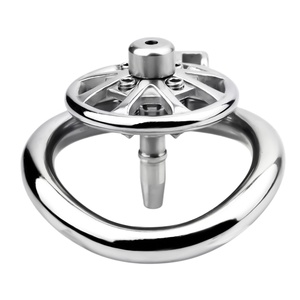 FRRK Wheel <b>Flat</b> <b>Screw</b> Chastity Lock Penis Cage with Metal Catheter Wheel Chastity Device Cock Cage Sex Toys Erotic Products - Product Image 5