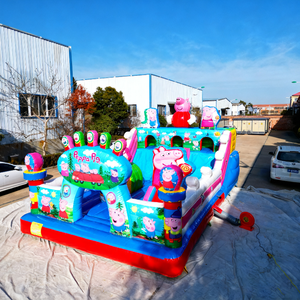 Château gonflable personnalisé <span class=keywords><strong>sur</strong></span> le thème des petits cochons, avec toboggan, respectueux de l'environnement, <span class=keywords><strong>pour</strong></span> les fêtes d'enfants dans le jardin – Fournisseur direct usine - Product Image 5