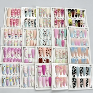Diseño Mixto, 10 Uds. al por Mayor, <span class=keywords><strong>Uñas</strong></span> Postizas Reutilizables de Alta Calidad, Lindas, Francesas, Simples, 3D, Forma Ataúd, Cuadradas, Acrílicas, a Presión - Product Image 1