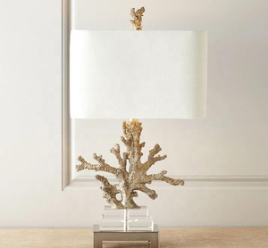 Nordic Hotel Bedroom <b>Bedside</b> <b>Table</b> Lamp Decorate Resin USB Lighting Coral <b>Table</b> Lamp - Product Image 3