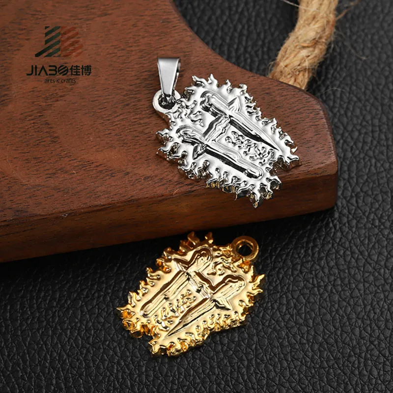 Design Your Own 3D Alloy Gold Filled Gold Silver Plated Charms Necklace Men Pendant Custom With Free Art