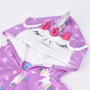 Niños con capucha de dibujos animados animal de peluche caballo mascota mono de manga larga traje - Product Image 3