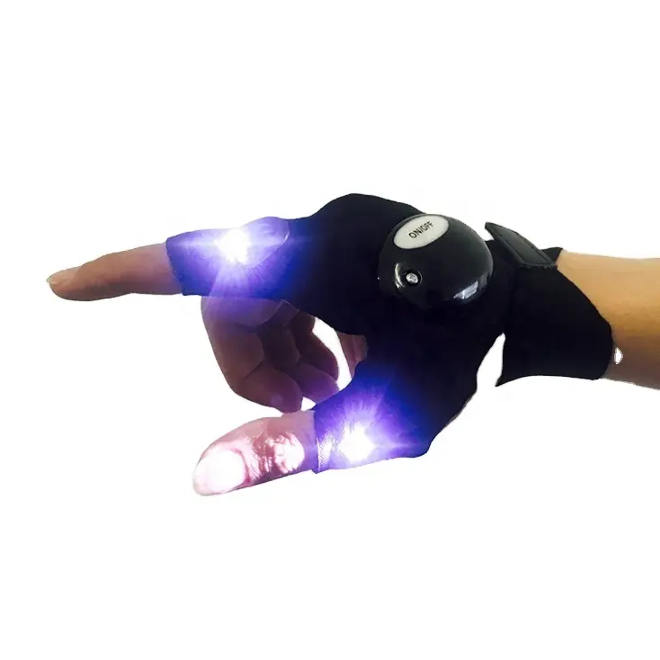 Gants de lampe de poche LED super Cool, pour la réparation, le travail dans les endroit sombres, la pêche, les activités, le Camping, la randonnée et le plein air