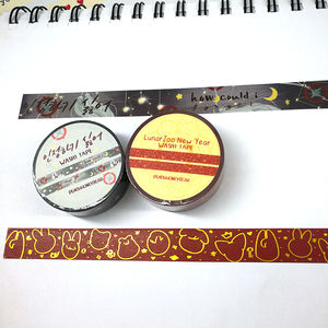 Suministros para <span class=keywords><strong>Scrapbooking</strong></span>, Cintas Decorativas Japonesas, Adhesivos Impresos Personalizados al por Mayor, <span class=keywords><strong>Papel</strong></span> Adhesivo Activado por Agua, Acrílico de una Sola Cara - Product Image 2