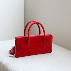 Modern Casual Small Genuine Leather Zipper Closure Square Wallet Horsehair Polka Dot <strong>Single-shoulder</strong> Crossbody Phone <strong>Pouch</strong> - Product Image 4