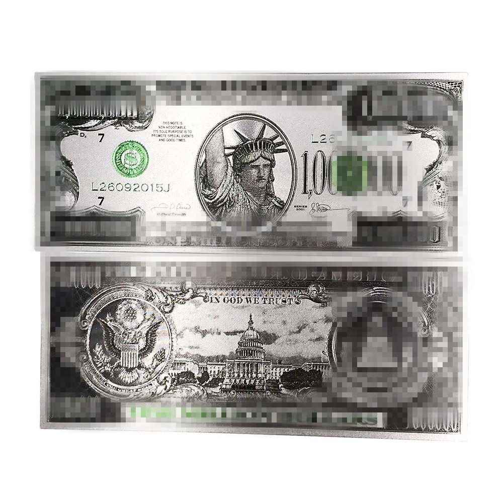 Billets Plaqués Or 24 Carats 1918 - 100 000$, 5 000$, 1 000$ - Décoration, Collection, Pas Valeur Légale