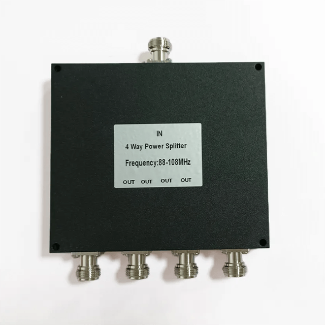 4 Ways N Female FM 88-108MHz RF Coax FM Power Divider Splitter Combiner for FM Transmitter