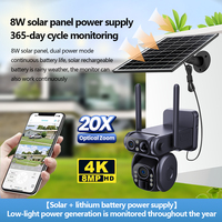 20x Optical Zoom Ubox APP 4MP Dual Lens CCTV Camera Waterproof Outdoor Solar Ptz Night Vision 4G Sim Card Security Wifi Ip CCTV