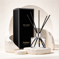En stock – Bouteilles de diffuseur à bâtonnets ronds de 200 ml, flacons d'huile aromatique, bouteilles de diffuseur en verre vides scellées avec bouchon en liège pour parfum d'ambiance