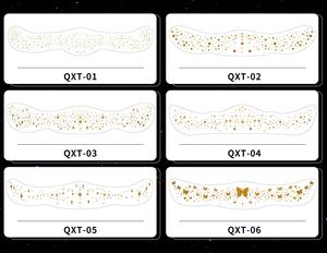 عظم الترقوة المطبوع بالذهب ، مثير مؤقت مقاوم للماء للعرق أساسي للحفلات الورقية البسيطة تبدو عبر الحدود - Product Image 3