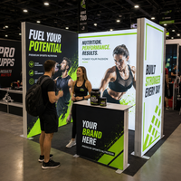 Stand de Exhibición Retroiluminado Portátil, Fondo Iluminado para Publicidad en Interiores, Caja de Luz de Tela SEG Personalizada para Eventos