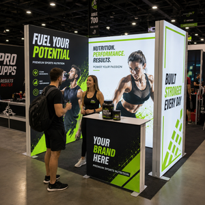 Stand de Exhibición Retroiluminado Portátil, Fondo Iluminado para Publicidad en Interiores, Caja de Luz de Tela SEG Personalizada para Eventos - Product Image 2
