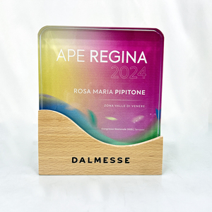 Bois Cristal Moment Mariage Mérite Plaque Plaque Ronde En Bois Bouclier Prix Trophée MH-NJ00702 - Product Image 6