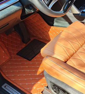 Alfombrillas <span class=keywords><strong>de</strong></span> Cuero para Auto, Color Negro Marrón Clásico, Volante a la Derecha, para Volkswagen Golf/Clase W251/Mercedes E220, 2023 - Product Image 1