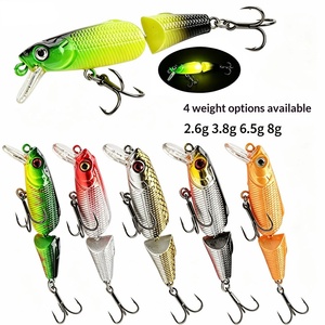 Señuelo duro multisecional de hundimiento lento, tipo minnow, 4 pesos, señuelo artificial minnow de natación de dos y tres secciones - Product Image 1