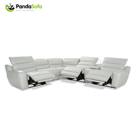 Canapé d'angle en cuir en forme de L, inclinable, électrique, avec appui-tête réglable et fonction massage, personnalisable, moderne, de la marque CY Factory