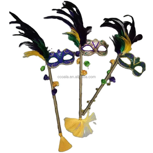 <span class=keywords><strong>Masque</strong></span> de mascarade vénitiens pour femmes, <span class=keywords><strong>masque</strong></span> de chauve-souris, vraie plume, Mardi Gras, <span class=keywords><strong>avec</strong></span> un bâton - Product Image 1