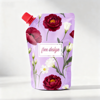 Feuille d'aluminium thermoscellable écologique 750ml détergent à lessive assouplissant recharge de bec avec bouchon à pression