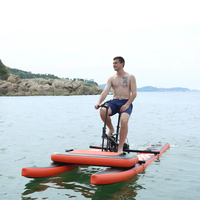 Funworldsport nouveau design gonflable unique vélo aquatique pédalo bateau à pédales vélo flottant à vendre