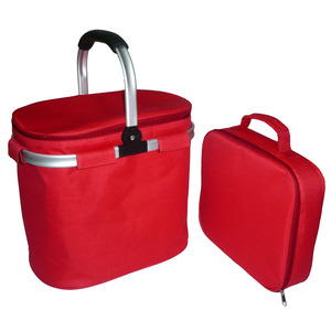 Cestino <span class=keywords><strong>da</strong></span> <span class=keywords><strong>Picnic</strong></span> pieghevole in poliestere con struttura in alluminio con Set a portafoglio per borse <span class=keywords><strong>da</strong></span> pranzo - Product Image 2