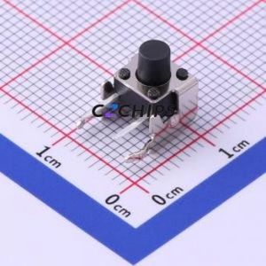 UK-B02124-G7-160 Tactile Switch Bent Lead Through Hole,6x6mm Switch Single Pole Single Throw Round Button 1.6N Right Angle - Product Image 1