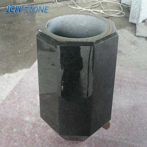 Черно-серый гранитный надгробный камень вверх правый памятник - Product Image 6