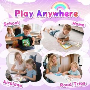 <span class=keywords><strong>Livre</strong></span> de peinture à l'eau magique réutilisable pour les tout-petits avec plus de 110 autocollants et stylo, activités de dessin magiques, livres de coloriage pour les tout-petits - Product Image 3