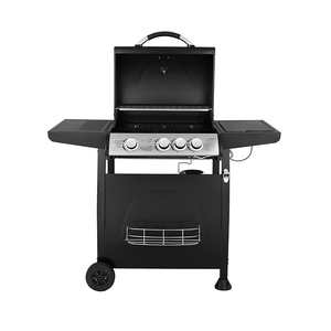 Gril noir en acier inoxydable, numéro de modèle, chariot à gaz à 3 brûleurs - Product Image 2