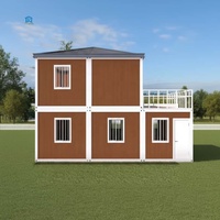 Maison conteneur de luxe 40 pieds à 3 chambres, en kit, avec cuisine modulaire, pour usage hôtelier, design moderne du milieu du siècle