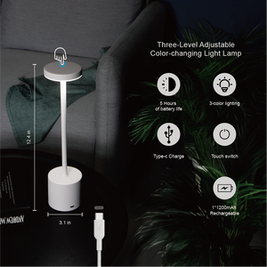 <span class=keywords><strong>Led</strong></span> bàn đèn cho trang trí nội thất xách tay bảng đèn cảm ứng mờ không dây có thể sạc lại - Product Image 4