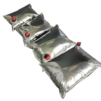 Sac en boîte aluminisé de qualité alimentaire 5L avec valve papillon, emballage liquide aseptique haute barrière pour vin, café, jus, sirop