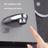 Ensemble de douche intelligent en acier inoxydable brossé, panneau de salle de bain, double fonction eau froide et chaude, 3 voies, chrome, massage doux pour appartements