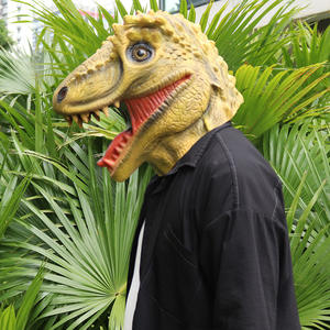 Masque de tête de <span class=keywords><strong>singe</strong></span> dinosaure en latex pour Halloween, Noël, fête, masque intégral, drôle, effrayant, accessoires de déguisement - Product Image 3