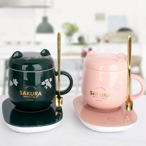 Posavasos de calentamiento portátil de 55 grados, posavasos de calentamiento de temperatura constante con taza y juego de regalo de taza/ - Product Image 5