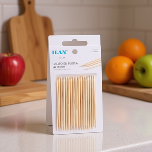 ILAN Palito En Punta 4x114mm 20pz Bastoncini di Legno Naturale - Product Image 3