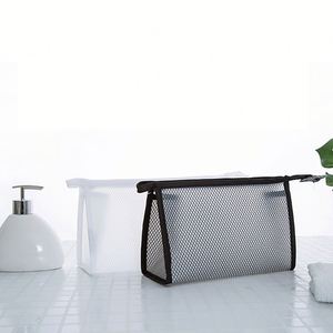 Travel Storage Waterproof Portable <b>Transparent</b> PVC Mesh Toileting and <b>Makeup</b> <b>Bag</b> - Product Image 3