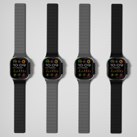 RYB doble cara usando clásico deporte silicona magnética reloj pulsera correa para Apple Watch 41mm 45mm 44mm 46mm 49mm