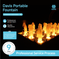 Fontaine musicale portable en acier inoxydable pour usage extérieur en hôtel, lumières LED à changement de couleur, fontaine dansante, contrôle des lumières, respectueuse de l'environnement