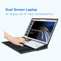 Nouvel ordinateur portable à double écran 16 pouces + 14,1 pouces, Windows 11, 32 Go de RAM, 1 To SSD, processeur Intel, optimisé pour les entreprises, châssis métallique, clavier anglais US