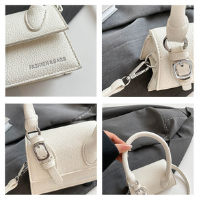 Borsa a Tracolla da Donna alla Moda con Patta in Pelle PU Piccola Borsa a Mano Borsetta Design Retrò con Chiusura a Cintura Borsa a Spalla da Donna di Lusso Tote a Mano - Product Image 2