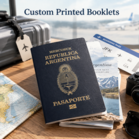 Passeport de voyage personnalisé en cuir, invitation de mariage avec service d'impression de logo par estampage à chaud